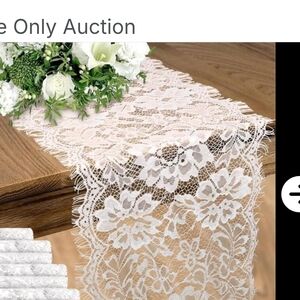 Elegant Cream Lace Table Runner